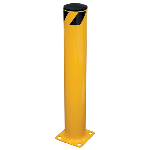 Safety Bollard, Steel, 36" H x 5.5" W, Yellow Equipex