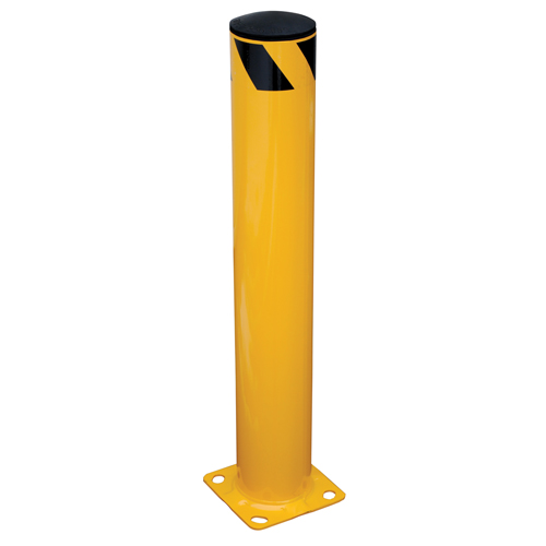 Safety Bollard, Steel, 36" H x 5.5" W, Yellow Equipex