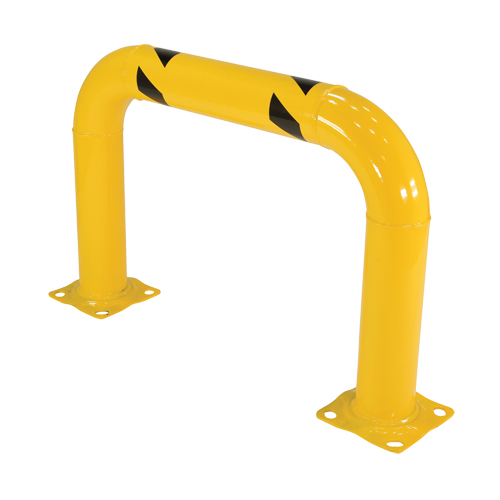 Garde-corps &agrave; profil &eacute;lev&eacute; pour machines, 3' la x 2' h, Jaune Equipex