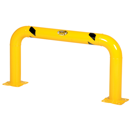 Garde-corps &agrave; profil &eacute;lev&eacute; pour machines, 4' la x 2' h, Jaune Equipex