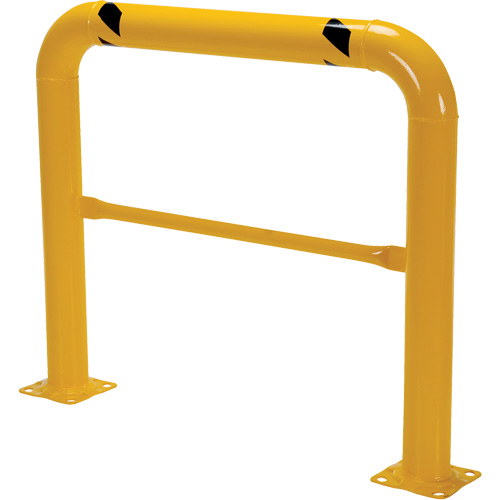 Garde-corps &agrave; profil &eacute;lev&eacute; pour machines, 4' la x 3,5' h, Jaune Equipex