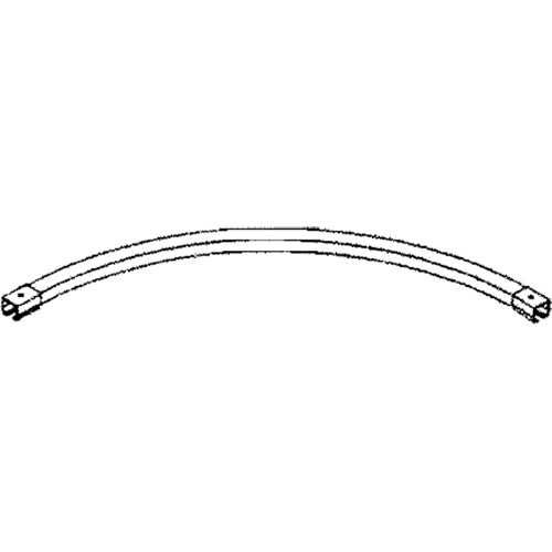 90° Curved Curtain Partition Track with Splicers, 3' L Equipex