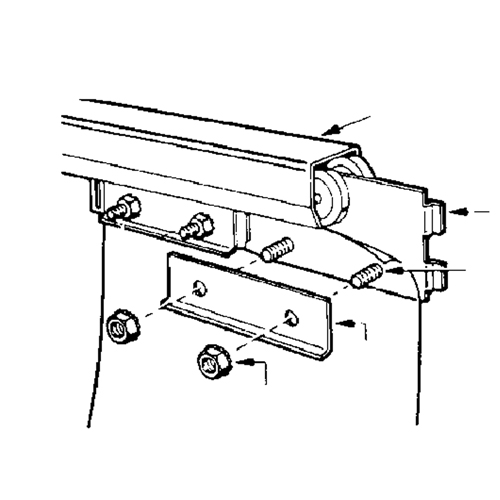 Rail de roulement pour murs-rideaux, 5' lo Equipex