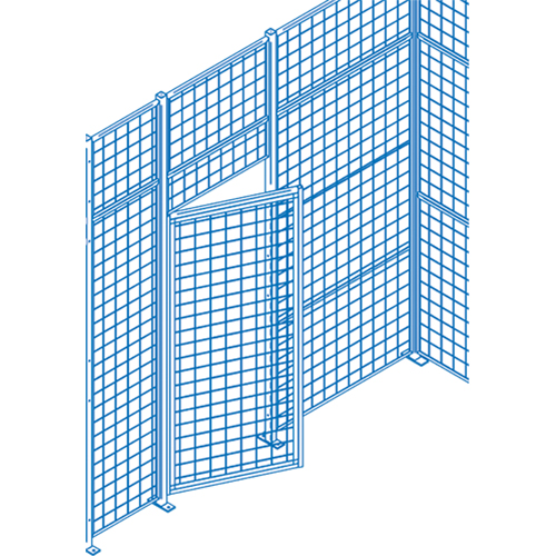 Composantes pour partitions & cloisons grillag&eacute;es - Portes battantes, 4' la x 7' h Equipex