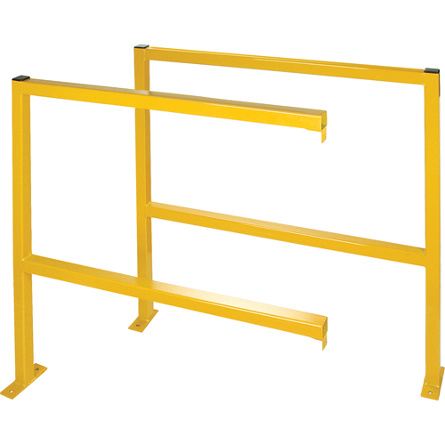 Perimeter Guards - Tubular Style, 48" W x 49-1/2" H, Yellow Equipex