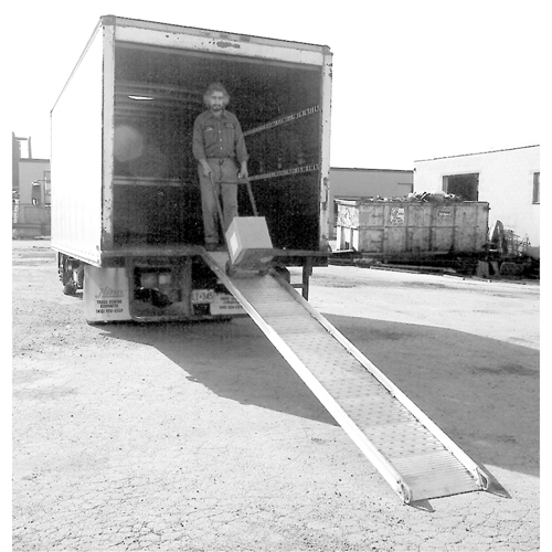Aluminum Walk ramps with Perforated Traction Grip, 1300 lbs. Capacity, 24" W x 14' L Equipex