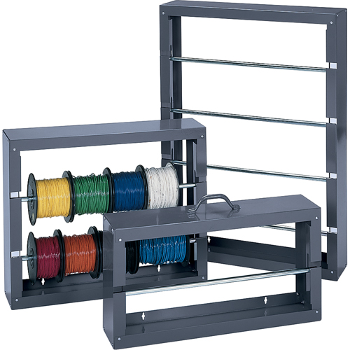 SUPPORT BOBINES DE FILMETALLIQUE (2 TIGES), De base, 6" la x 26-1/8" p x 21-1/2" h Equipex
