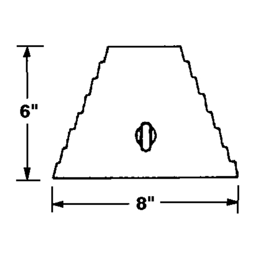 Cale de roue, 9" x 8" x 6", Noir Equipex