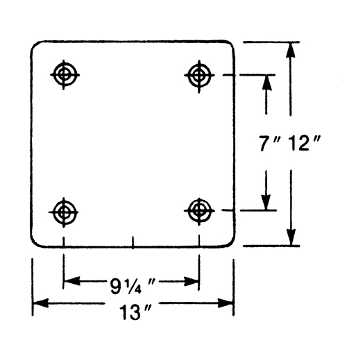 Molded Rubber Dock Guards, Rubber, 13" W x 4" D x 12" H Equipex