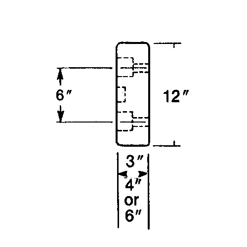 Molded Rubber Dock Guards, Rubber, 30" W x 4" D x 10" H Equipex
