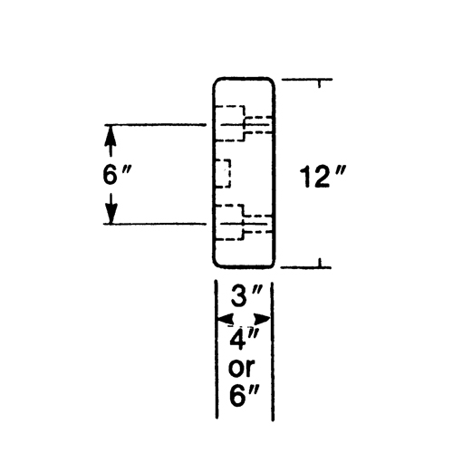 Molded Rubber Dock Guards, Rubber, 30" W x 4" D x 10" H Equipex