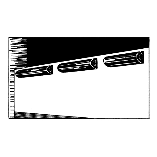 Extruded Rubber Dock Fenders, Rubber, 4-1/2" W x 12" L x 3-3/4" D Equipex