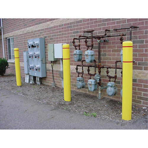 Capuchons en polyethylene pour borne de protection, 6-5/8" dia. x 60" l, Jaune Equipex