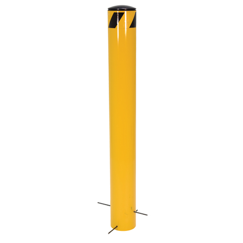 Pour-In-Place Bollards, Steel, 36-1/2" H x 5-9/16" W, Yellow Equipex