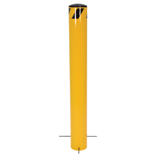 Pour-In-Place Bollards, Steel, 36-1/2" H x 5-9/16" W, Yellow Equipex