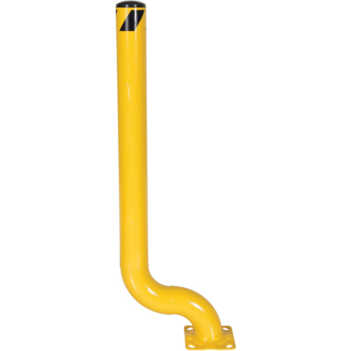 Offset Bollard, Steel, 54" H x 4-1/2" W, Yellow Equipex
