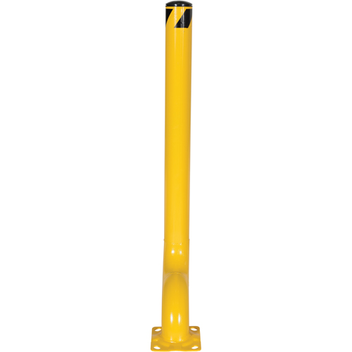 Offset Bollard, Steel, 54" H x 4-1/2" W, Yellow Equipex