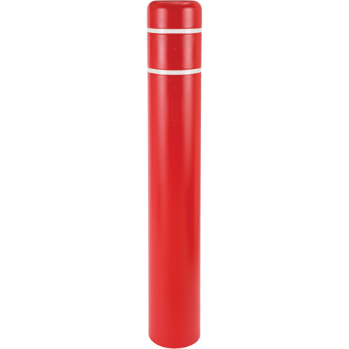 Capuchons en polyethylene pour borne de protection, 4-1/2" dia. x 64" l, Rouge Equipex