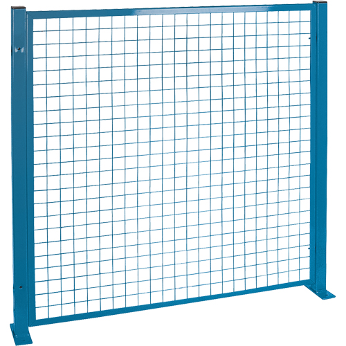 Protecteurs de p&eacute;rim&egrave;tre - Style treillis m&eacute;tallique, 4' h x 4' la, Bleu Equipex