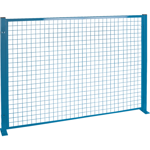 Protecteurs de p&eacute;rim&egrave;tre - Style treillis m&eacute;tallique, 4' h x 8' la, Bleu Equipex