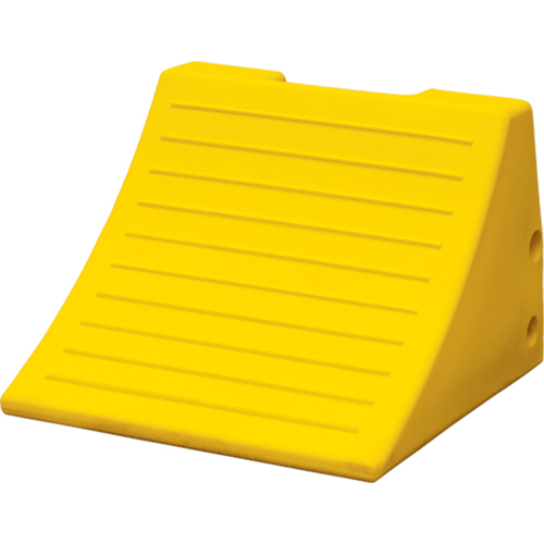 Heavy-Duty Wheel Chocks, Polyurethane, Safety Yellow, 15-1/10" W x 15" D x 11" H Equipex