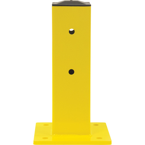 Poteau pour barri&egrave;re de s&eacute;curit&eacute;, Acier, 5" lo x 17" h, Jaune s&eacute;curit&eacute; OSHA Equipex