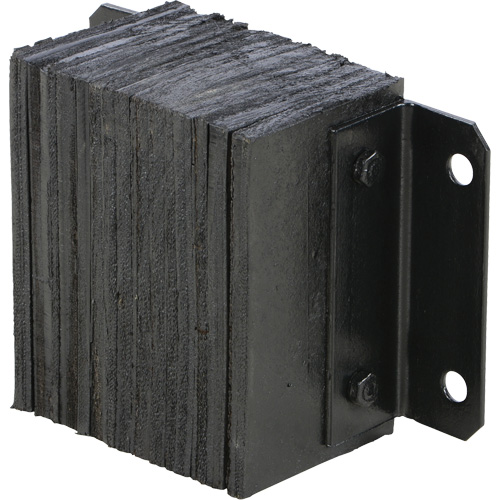 Butoir de quai lamell&eacute;, Horizontal, Caoutchouc, 12" la x 6" p x 10" h Equipex