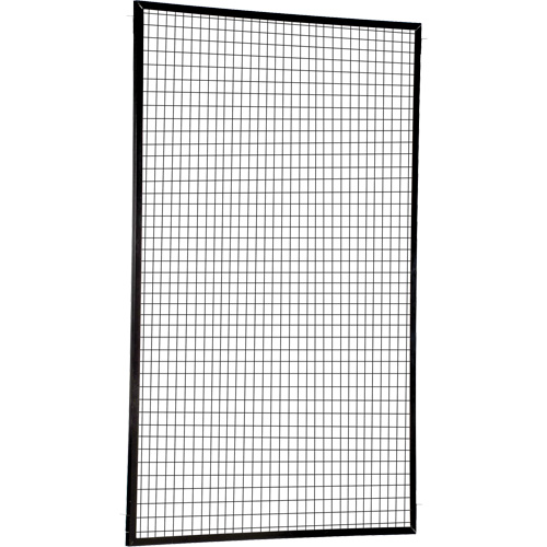 Adjustable Perimeter Guard Panel, 8' H x 5' W, Black Equipex
