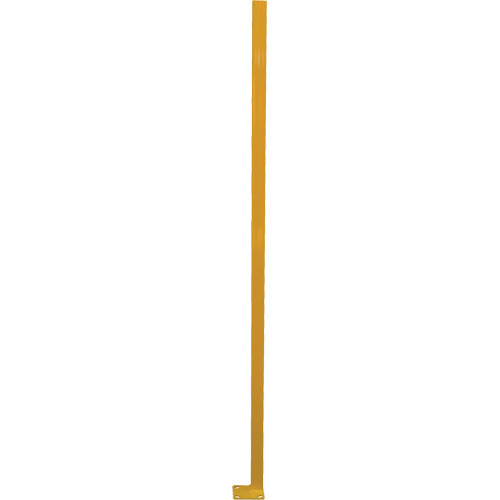 Poteau de protection de coin p&eacute;rim&eacute;trique ajustable, 4" la x 72" h, Jaune Equipex