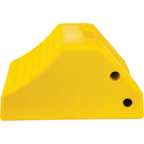 Heavy-Duty Wheel Chocks, Urethane, Yellow, 15-1/2" W x 17-7/10" D x 10" H Equipex