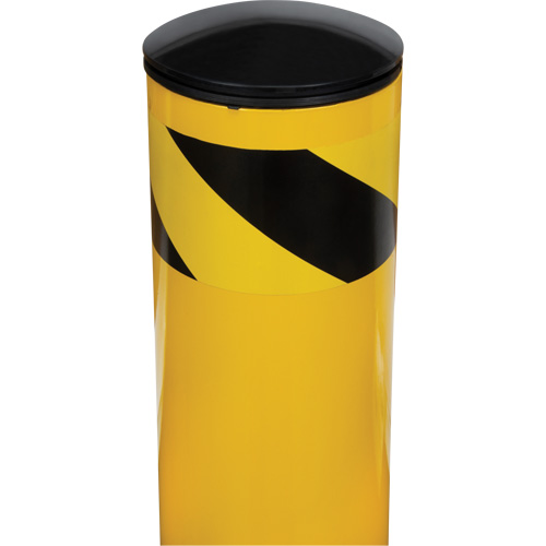 Safety Bollard, Steel, 42" H x 5-1/2" W, Yellow Equipex