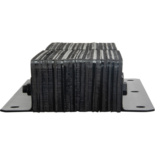 Laminated Dock Bumpers, Vertical, Rubber, 11" W x 4" D x 24" H Equipex