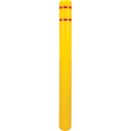 Polyethylene Bollard Cover, 4-1/2" Dia. x 52" L, Red/Yellow Equipex