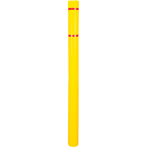 Capuchon en poly&eacute;thyl&egrave;ne pour borne de protection, 4-1/2" dia. x 64" l, Rouge/Jaune Equipex