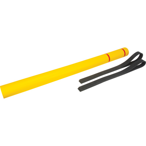 Capuchon en poly&eacute;thyl&egrave;ne pour borne de protection, 4-1/2" dia. x 64" l, Rouge/Jaune Equipex