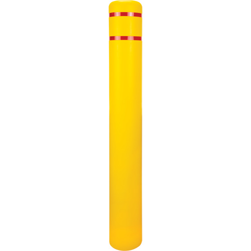 Polyethylene Bollard Cover, 6-5/8" Dia. x 52" L, Red/Yellow Equipex
