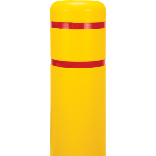 Polyethylene Bollard Cover, 6-5/8" Dia. x 52" L, Red/Yellow Equipex