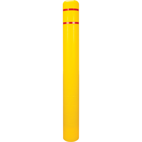 Capuchon en poly&eacute;thyl&egrave;ne pour borne de protection, 6-5/8" dia. x 60" l, Rouge/Jaune Equipex