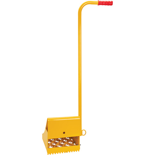Cale de roue pour la glace avec poign&eacute;e ergonomique, Acier, Jaune, 8-1/16" la x 10-5/8" p x 8-13/16" h Equipex