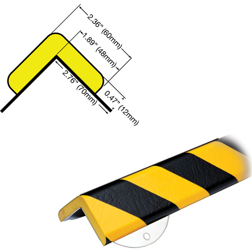 Trousse de protection murale avec butoir de protection de coin mod&egrave;le WPK H+ 1/2M Equipex