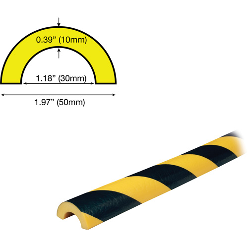 R30 Profile 5M Pipe Protection Bumper Guard, 2' (0.6096 m) Long Equipex