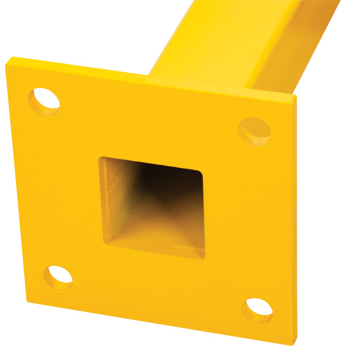 In-Line Post for Light-Duty Guard Rails, Steel, 42" H, Safety Yellow Equipex