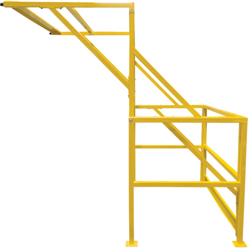 Mezzanine Safety Gate, 70" L x 77" H, 78" Raised, Yellow Equipex