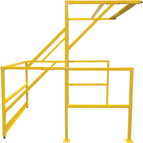 Mezzanine Safety Gate, 70" L x 77" H, 78" Raised, Yellow Equipex