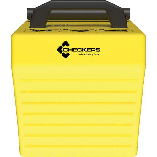 Checkers Safety Heavy-Duty Ultra Class Mining Wheel Chock, HDPE, Yellow, 14-1/2" W x 17-1/2" D x 16" H Equipex