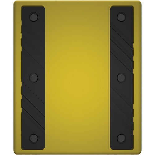 Cale de roue ultra-robuste pour l'exploitation mini&egrave;re Checkers Safety sans support, PEHD, Jaune, 14-1/2" la x 17-1/2" p x 16" h Equipex