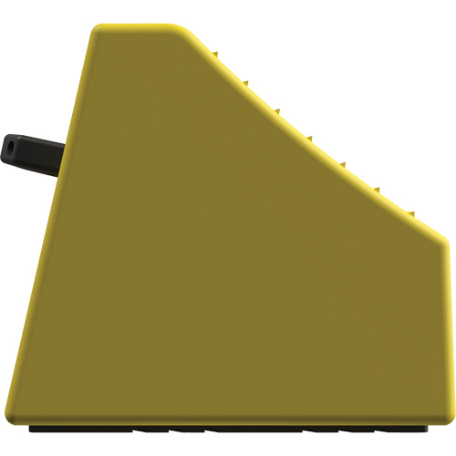 Cale de roue ultra-robuste pour l'exploitation mini&egrave;re Checkers Safety sans support, PEHD, Jaune, 14-1/2" la x 17-1/2" p x 16" h Equipex
