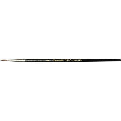 Pinceau pointu &agrave; soies noires pour artiste, Largeur de la brosse de 4,7 mm, Soie de chameau, Manche &agrave; Bois Equipex