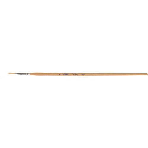 Pinceau de forme ronde en soies blanches pures pour marquage, Largeur de la brosse de 9/64", Soie blanche, Manche &agrave; Bois Equipex