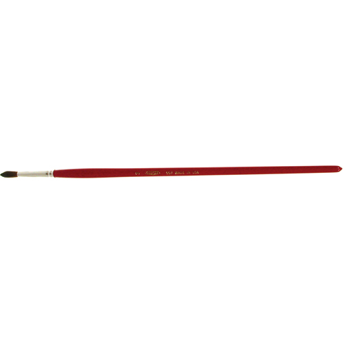 Pinceau de forme ronde pour marquage, Largeur de la brosse de 3/16", Soie de chameau, Manche &agrave; Bois Equipex
